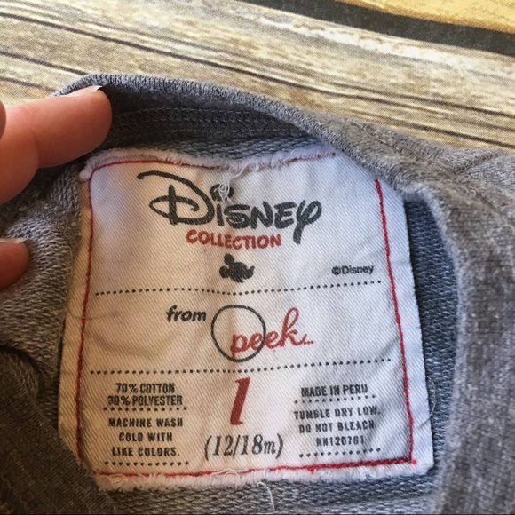 πHP HTF Peek Mickey Mouse sweatshirt - 12/18 mo - Picture 6 of 6
